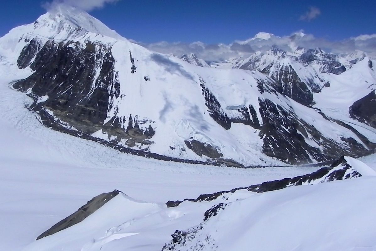 68 Lhakpa Ri Summit Panoramic View From Changtse And Jiangbing Peak To Cho Oyu 